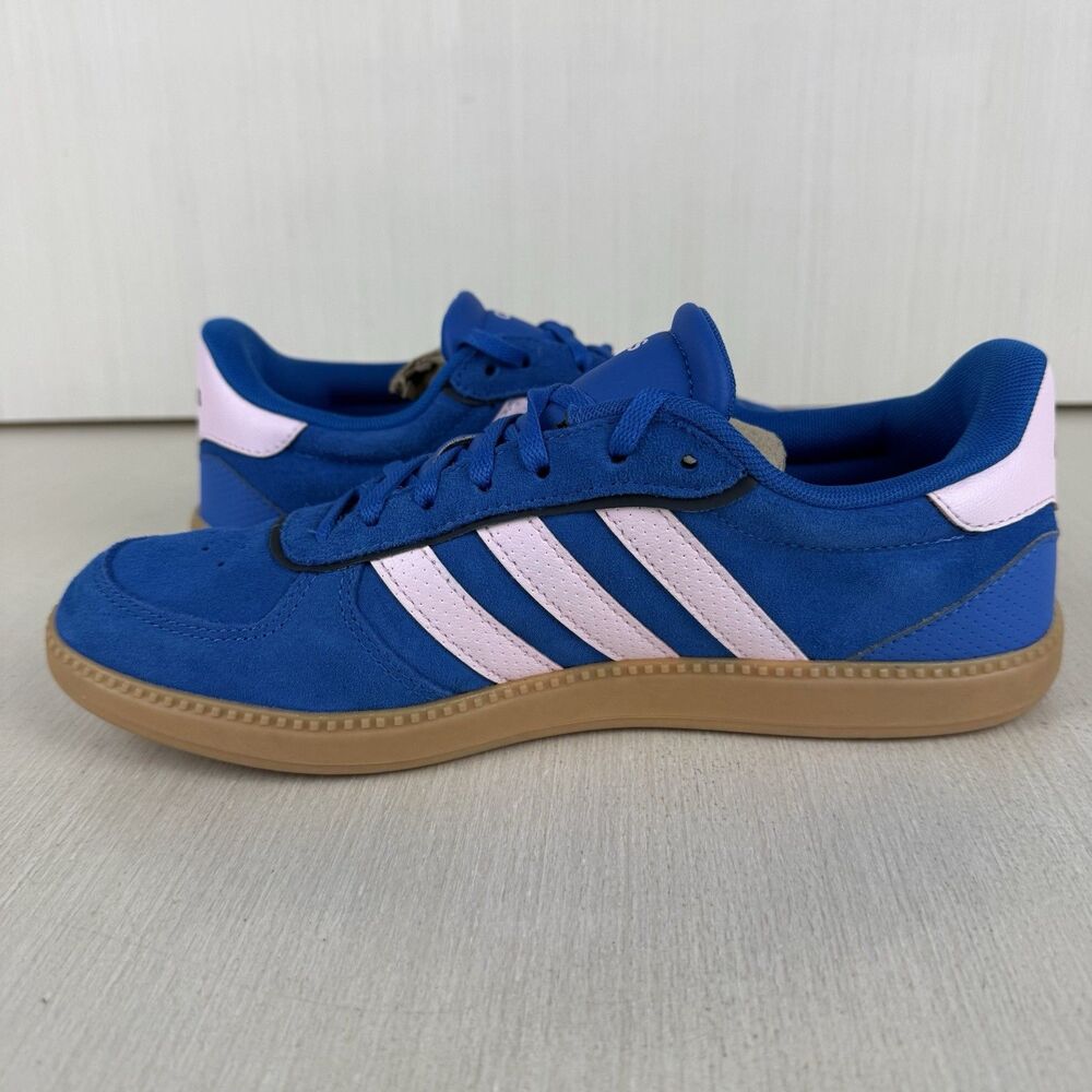 Adidas Breaknet Sleek Womens Size 8 Blue Pink Athletic Suede Shoes Sneakers - Picture 7 of 12